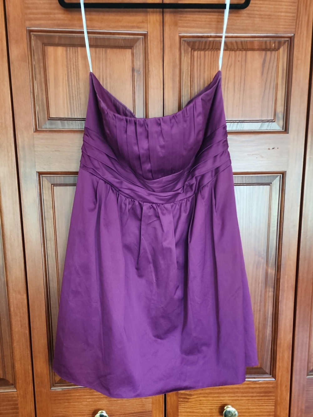 David's Bridal Purple Strapless Party Dress